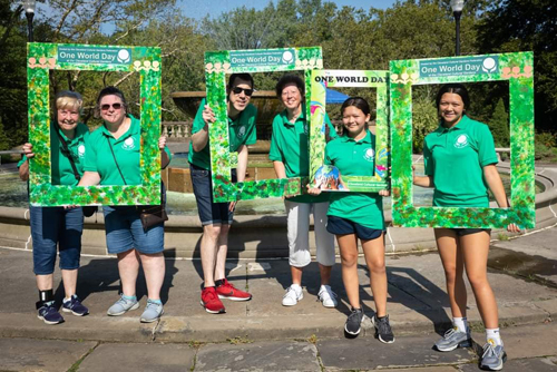 Girls in frames for One World Day