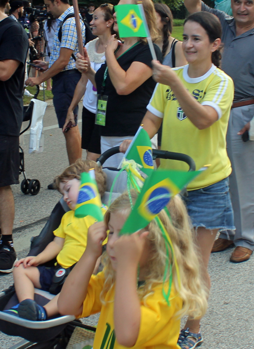 Brazilian group in the Parade of Flags at One World Day 2021