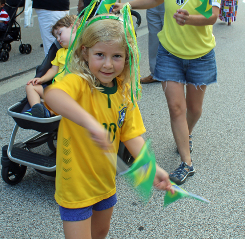 Brazilian group in the Parade of Flags at One World Day 2021