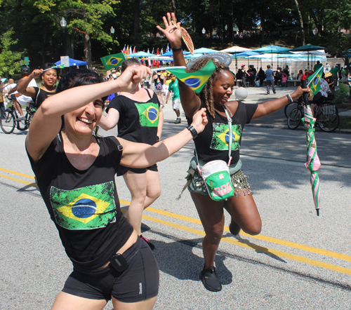 Brazilian group in the Parade of Flags at One World Day 2021