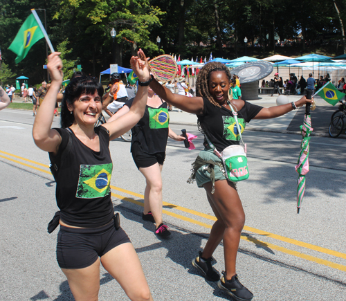 Brazilian group in the Parade of Flags at One World Day 2021