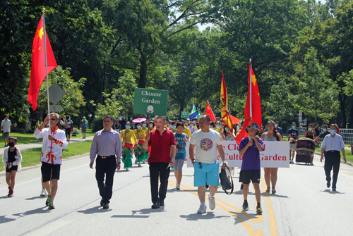 Chinese Cultural Garden in Parade of Flags at One World Day 2021