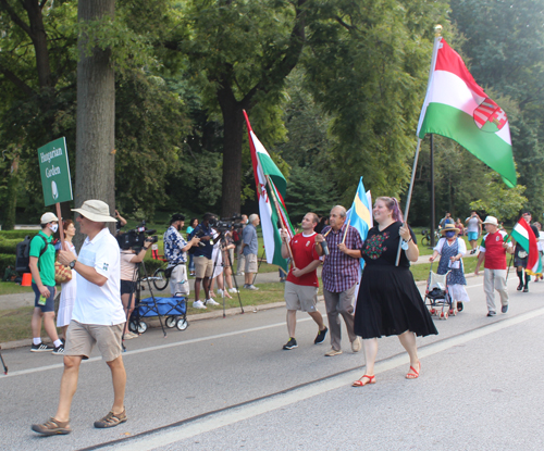 Hungarain Cultural Garden in Parade of Flags on One World Day 2021
