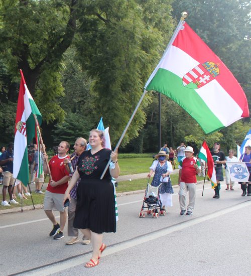 Hungarain Cultural Garden in Parade of Flags on One World Day 2021