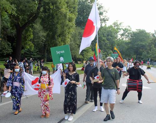 Japanese community in Parade of Flags at One World Day 2021