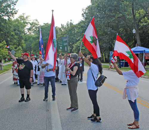 Lebanese Cultural Garden in Parade of Flags at One World Day 2021