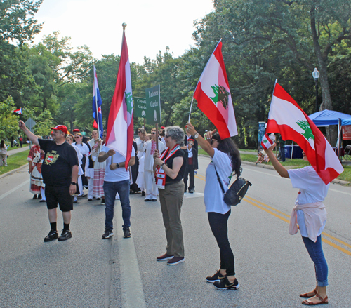 Lebanese Cultural Garden in Parade of Flags at One World Day 2021