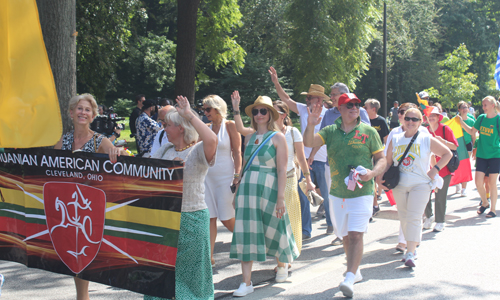 Lithuanian Cultural Garden in Parade of Flags on One World Day 2021