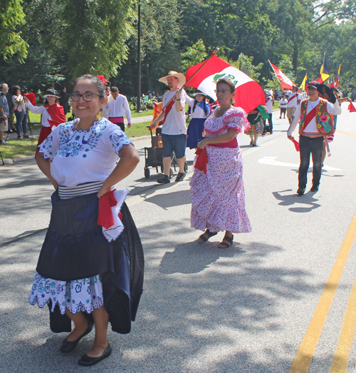 Peruvian group in the Parade of Flags at One World Day 2021