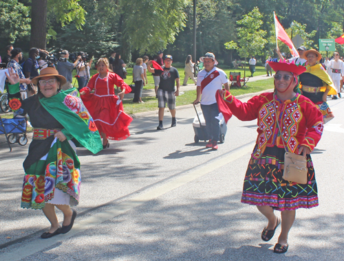 Peruvian group in the Parade of Flags at One World Day 2021