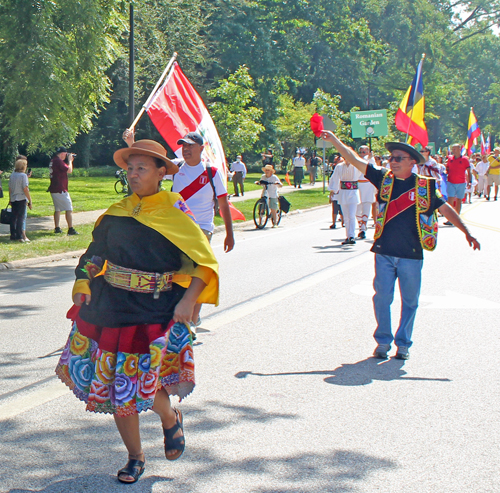 Peruvian group in the Parade of Flags at One World Day 2021