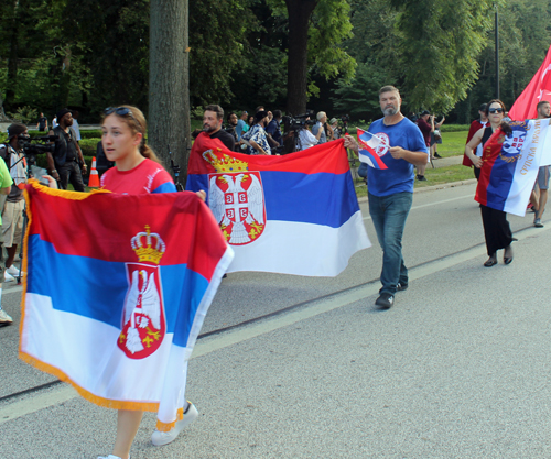 Serbian Cultural Garden in Parade of Flags at One World Day 2021