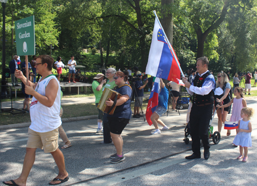 Slovenian Cultural Garden in Parade of Flags at One World Day 2021