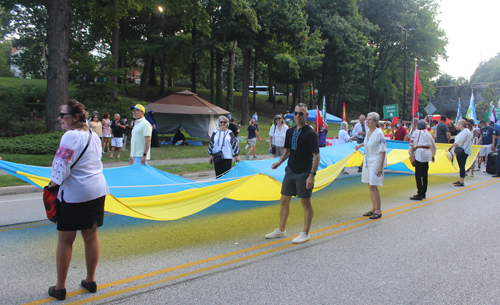 Ukrainian Cultural Garden in Parade of Flags at One World Day 2021