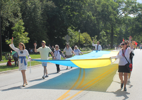 Ukrainian Cultural Garden in Parade of Flags at One World Day 2021