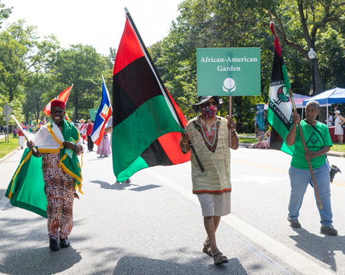 African American Garden in the Parade of Flags at One World Day 2021