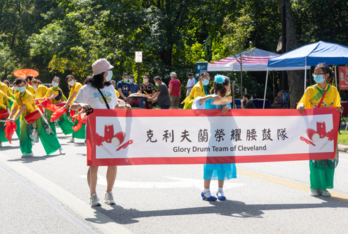 Dancers from Chinese Cultural Garden in Parade of Flags at One World Day 2021