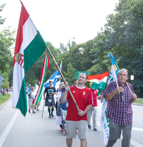 Hungarain Cultural Garden in Parade of Flags on One World Day 2021