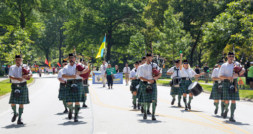 The Irish American East Side Pipe Band at One World Day