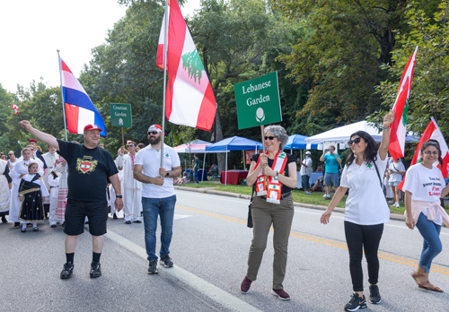 Lebanese Cultural Garden in Parade of Flags at One World Day 2021