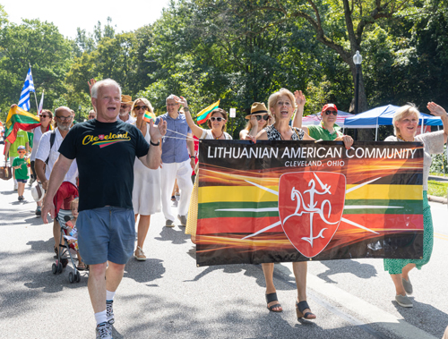 Lithuanian Cultural Garden in Parade of Flags on One World Day 2021