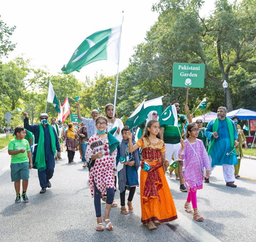 Pakistani Cultural Garden in Parade of Flags at One World Day 2021