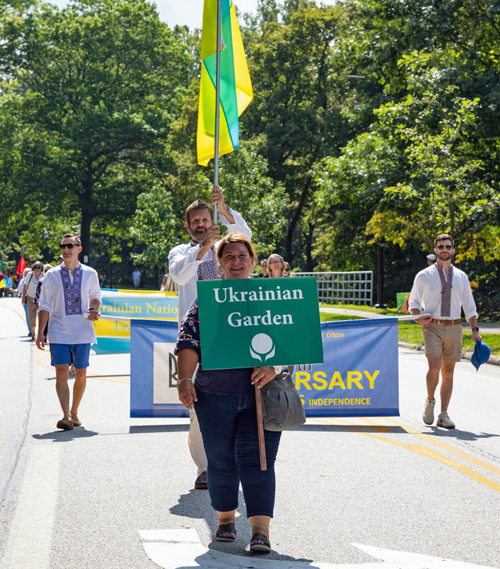 Ukrainian Cultural Garden in Parade of Flags at One World Day 2021