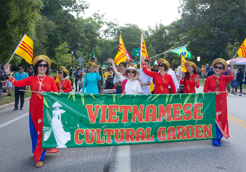 Vietnamese Garden in One World Day Parade of Flags 2021