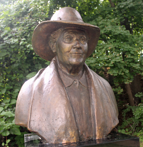 Desanka Maksimovich bust in Serbian Cultural Garden in Cleveland Ohio