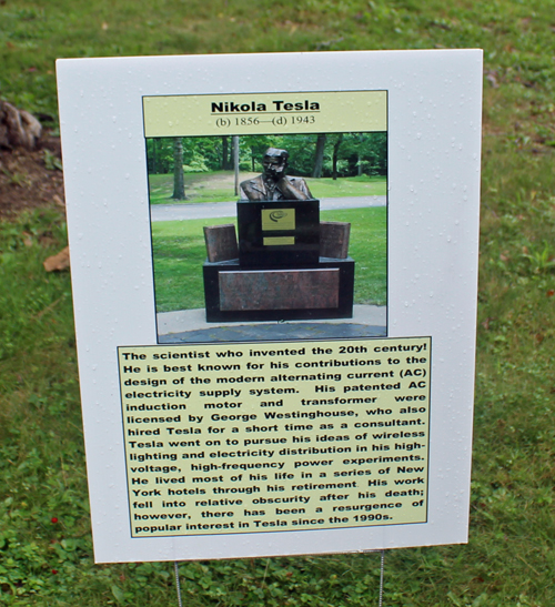 Nikola Tesla bust in Serbian Cultural Garden in Cleveland Ohio