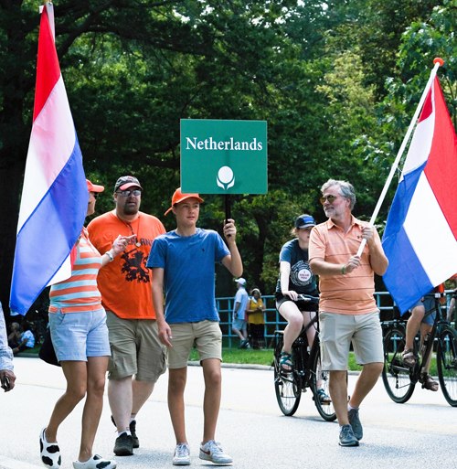 Dutch community in Parade of Flags at One World Day in the Cleveland Cultural Gardens