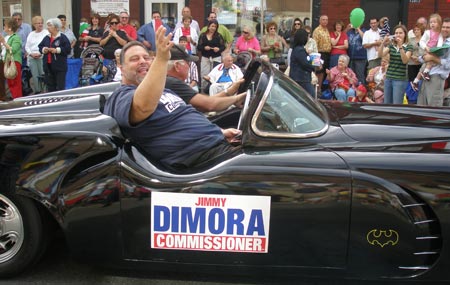 Cuyahoga County Commissioner Jimmy Dimora in the Batmobile