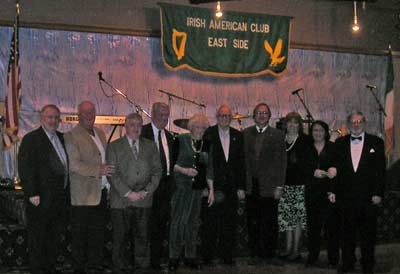 Irish American Club East Side former presidents Mickey Coyne, Bill Homan, Pat Coyne, Bill Carney, Helen Bacon, Jim Heckman, Bruce Greig, Debbie Hanson, Linda Walsh and Jerry Quinn