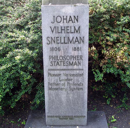 Johan Vilhelm Snellman  in Finnish Cultural Garden in Cleveland Ohio (photos by Dan Hanson)