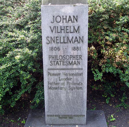 Johan Vilhelm Snellman in Finnish Cultural Garden in Cleveland Ohio (photos by Dan Hanson)