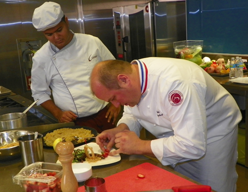 Master Chef Alexis Caquelard and his apprentice Anthony Coufourier