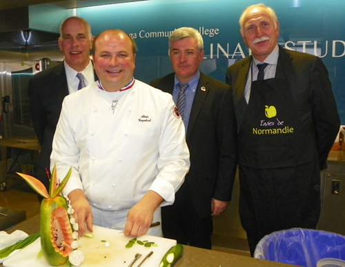 Larry Miller, Master Chef Alexis Caquelard, Mr. Stphane Bordier and Mr. Dominique Moulard