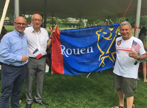 Rouen banner at Bastille Day 2018 in Cleveland