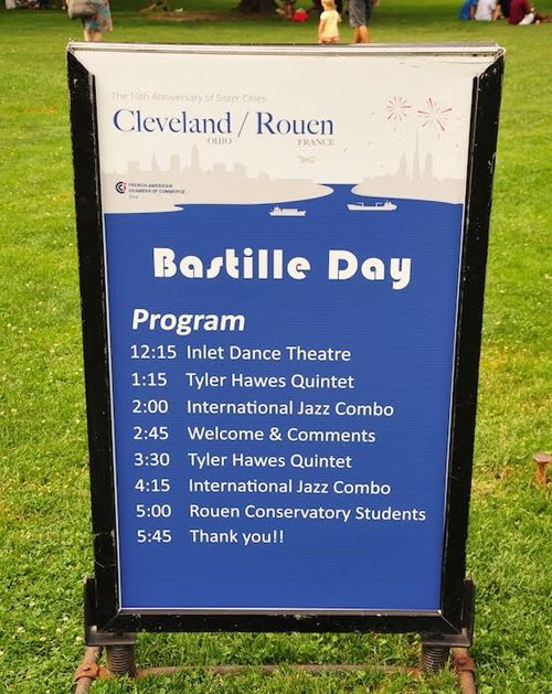 Bastille Day 2018 in Cleveland sign