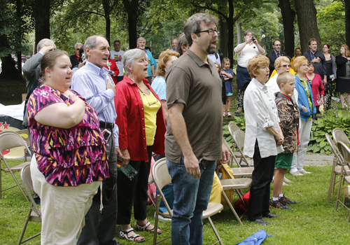 national anthems of the United States and Germany to begin the celebration of the 99th year of the Cleveland Cultural Gardens