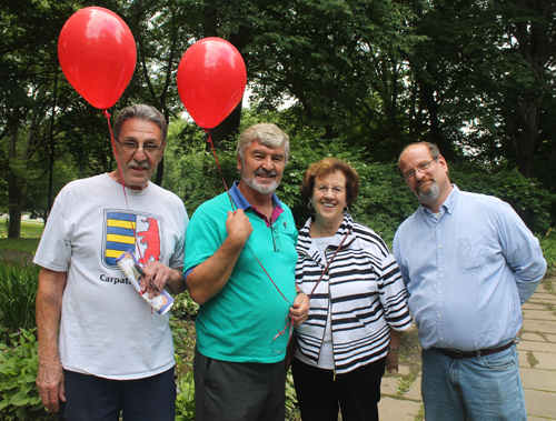 Rusyn Garden delegate John Krenisky, Czech Garden's Paul Burik, Hunagrian Garden's Carolyn Balogh and Croatian Garden's Tom Turkaly