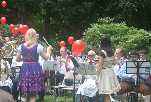 99 Red Balloons in German Cultural Garden in Cleveland