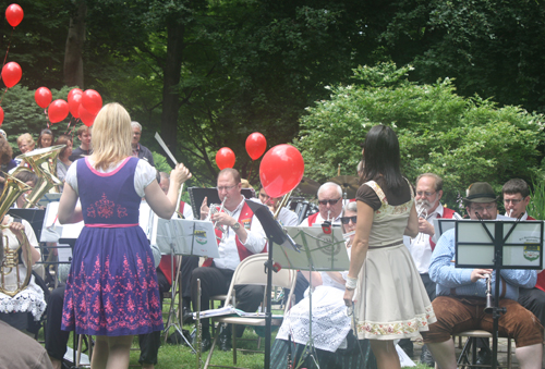 99 Red Balloons in German Cultural Garden in Cleveland