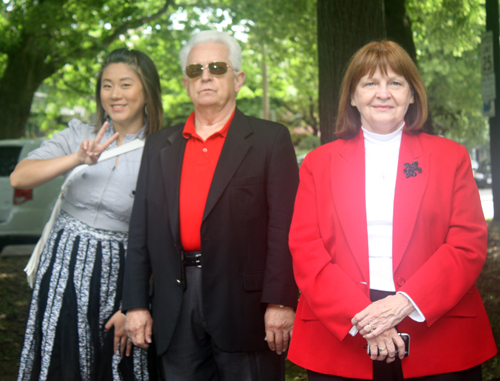 Yin Tang, Ken Kovach and Sheila Murphy Crawford