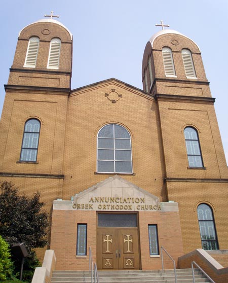 World War II Memorial at Annunication Greek Orthodox Church (photos by Dan Hanson)