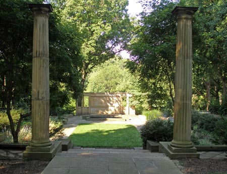 Columns in the Greek Cultural Garden in Cleveland
