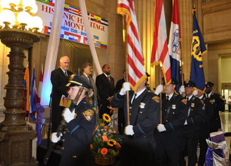 Color Guard at Hispanic Heritage Month in Cleveland