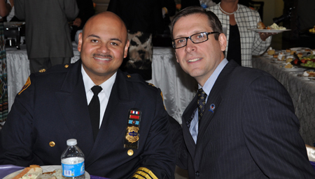 Commander Harold Pretel and Councilman Brian Cummins