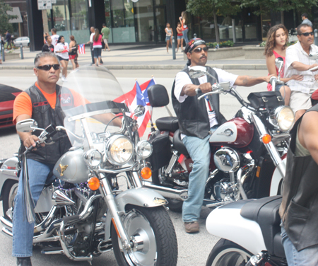 Motorcycles at Cleveland Puerto Rican Parade