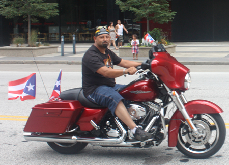 Motorcycles at Cleveland Puerto Rican Parade